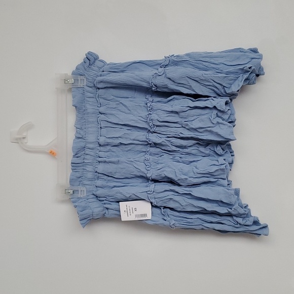 Ruched Off Shoulder Top With Tie Front Skirt Set b37 - Picture 11 of 11